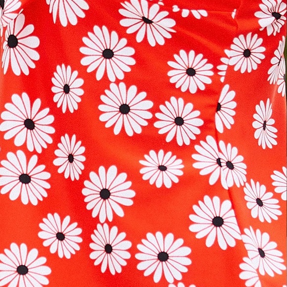 🌟NWT🌟 Red Floral Babydoll Tankini Top - Picture 4 of 6